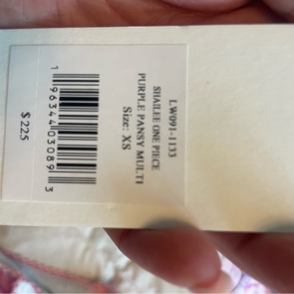 LoveShackFancy One Piece Swimsuit Purple Pansy NWT - Picture 5 of 5